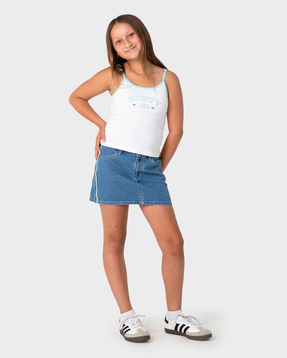 RUSTY - BRITNEY TANK WHITE/BLUE