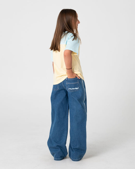 RUSTY - FLIP GIRL LOW RISE JEANS MIDDY BLUE