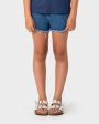 RUSTY - PENNY KICK FLARE DENIM SHORTS MIDDY BLUE