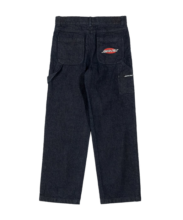 SANTA CRUZ - OVAL STRIP CARPENTER JEAN BLACK