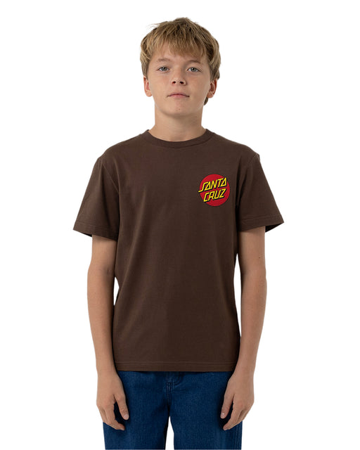 SANTA CRUZ - CLASSIC DOT CHEST TEE BROWN