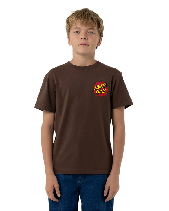 SANTA CRUZ - CLASSIC DOT CHEST TEE BROWN