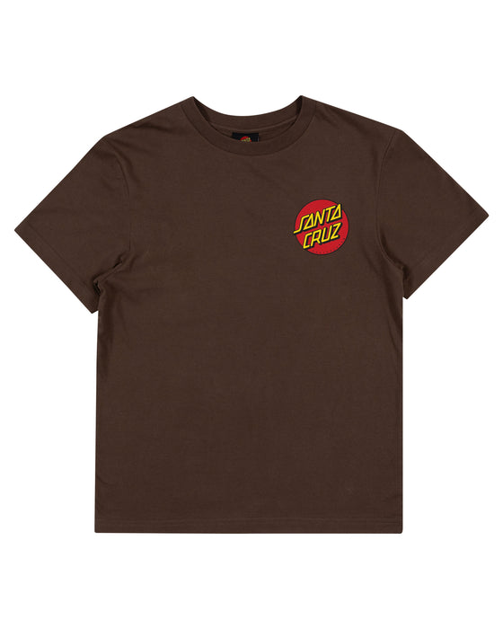 SANTA CRUZ - CLASSIC DOT CHEST TEE BROWN