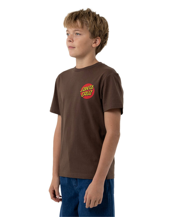 SANTA CRUZ - CLASSIC DOT CHEST TEE BROWN
