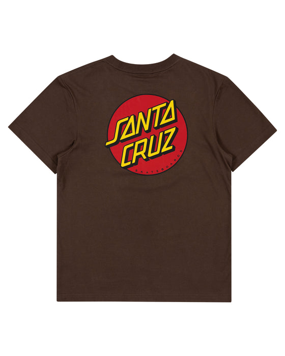 SANTA CRUZ - CLASSIC DOT CHEST TEE BROWN