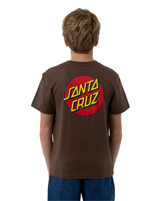 SANTA CRUZ - CLASSIC DOT CHEST TEE BROWN