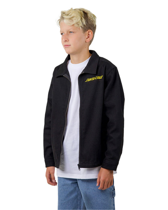 SANTA CRUZ - SNAKE DOT STRIP JACKET BLACK