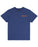 SANTA CRUZ - SNAKE DOT STRIPE TEE DARK BLUE