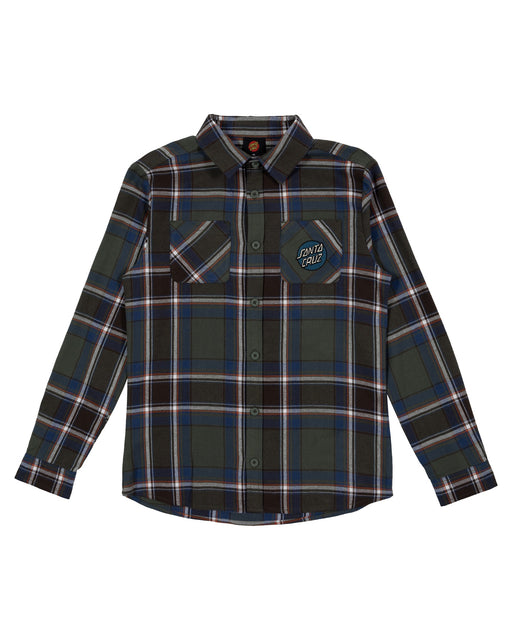 SANTA CRUZ - SHRED LONG SLEEVE SHIRT MOSS