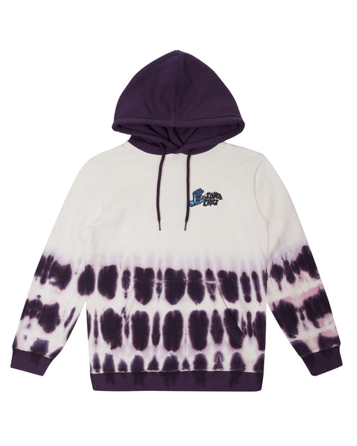 SANTA CRUZ - YELLING HAND HOODIE CREAM PURPLE TIE DYE