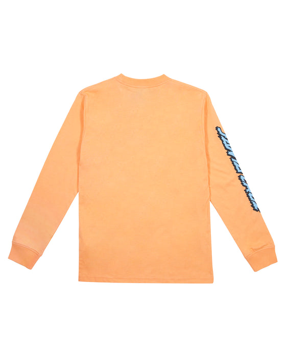 SANTA CRUZ - DECAYING HAND CENTRE STRIP LS TEE ORANGE