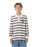 SANTA CRUZ - HORIZON LS POLO TEE CREAM STRIPE