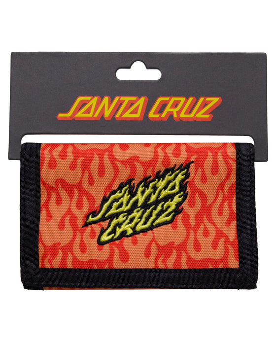 SANTA CRUZ - FLAMING STACK VELCRO WALLET