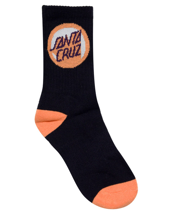 SANTA CRUZ - BOLD SHADOW DOT CREW SOCK 4PACK BLACK WHITE GMARLE