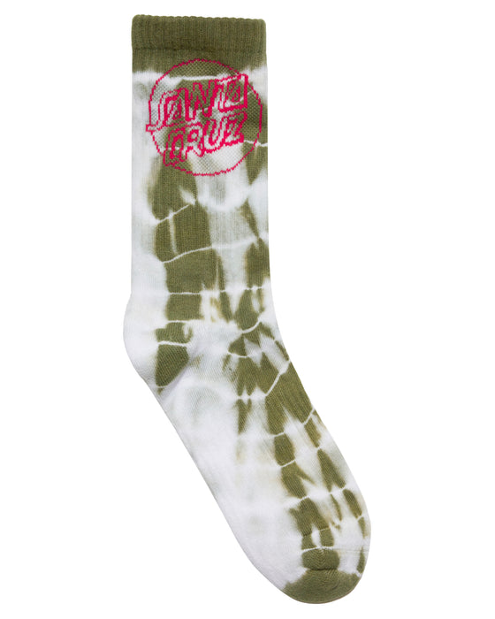 SANTA CRUZ - OPUS DOT CREW SOCK 2PACK MIXED TIE DYE