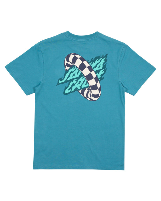 SANTA CRUZ - GOAL FLAME CENTRE SHORT SLEEVE TEE OCEAN