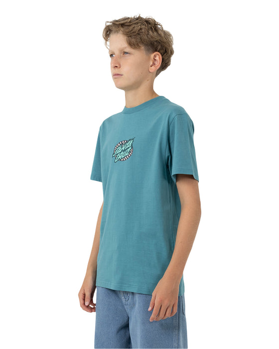 SANTA CRUZ - GOAL FLAME CENTRE SHORT SLEEVE TEE OCEAN