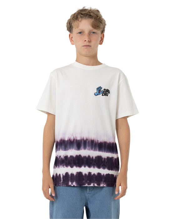 SANTA CRUZ - YELLING HAND SHORT SLEEVE TEE CREAM TIE DYE