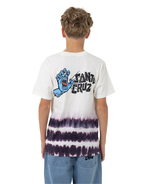 SANTA CRUZ - YELLING HAND SHORT SLEEVE TEE CREAM TIE DYE