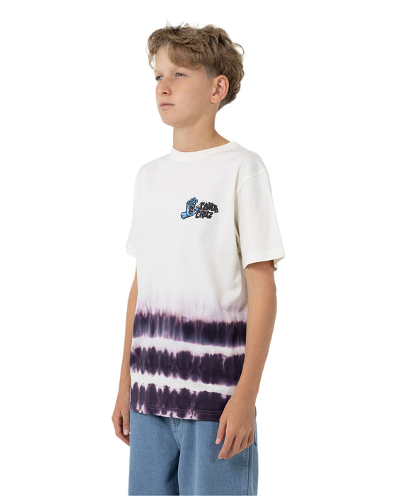 SANTA CRUZ - YELLING HAND SHORT SLEEVE TEE CREAM TIE DYE