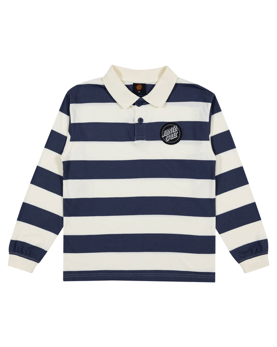 SANTA CRUZ - REVERSE DOT PATCH POLO CREAM STRIPE