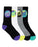 SANTA CRUZ - BOLD SHADOW DOT CREW SOCK 4 PACK BLACK WHITE MARLE BLACK