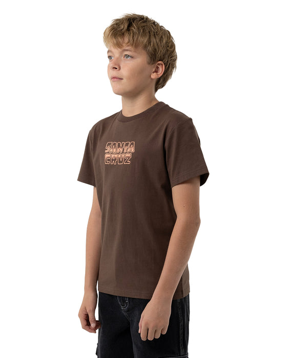 SANTA CRUZ - MULTI CRUZ STACK CENTRE TEE BROWN