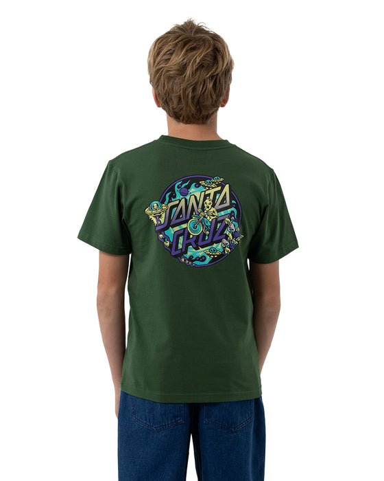 SANTA CRUZ - WINKOWSKI DOPE PLANET 2 DOT TEE DARK GREEN