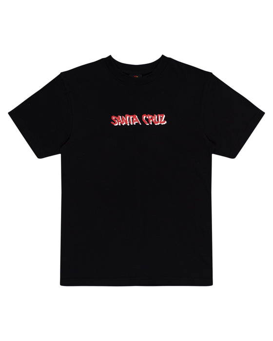 SANTA CRUZ - SCREAMING WAVE FRONT TEE BLACK