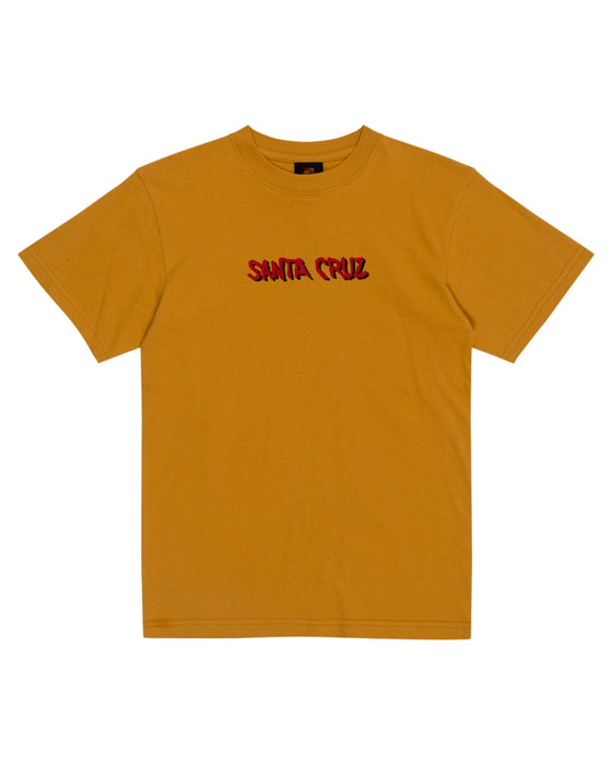 SANTA CRUZ - SCREAMING WAVE FRONT TEE TAN