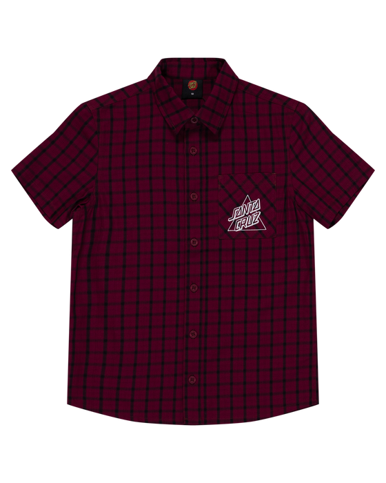 SANTA CRUZ - NOT A DOT HOLLOW SHORT SLEEVE SHIRT MAROON