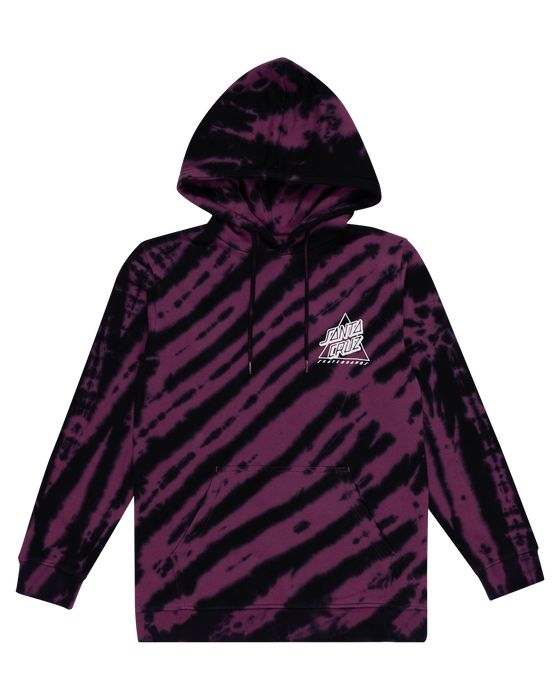 SANTA CRUZ - NOT A DOT HOLLOW HOODIE MAROON TIE DYE