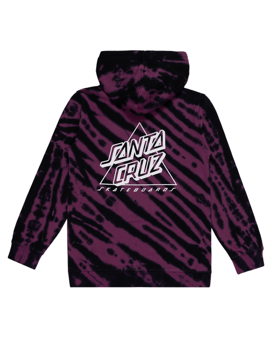 SANTA CRUZ - NOT A DOT HOLLOW HOODIE MAROON TIE DYE