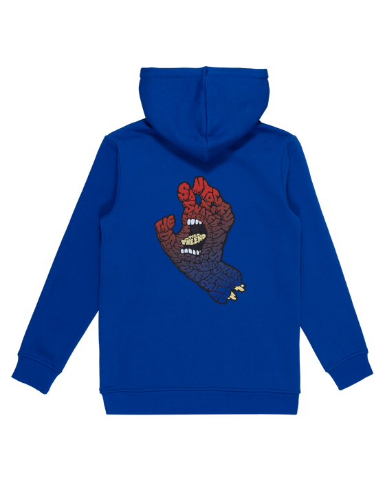 SANTA CRUZ - LETTER HAND FADE HOODIE COBALT