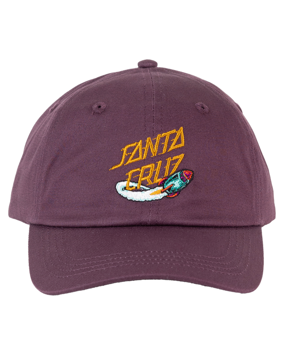 SANTA CRUZ - SPACE ROCKET STACK DAD CAP MAROON