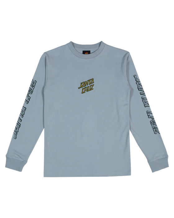 SANTA CRUZ - BRAIN DOT CENTRE HOLLOW STRIP LONG SLEEVE TEE SLATE