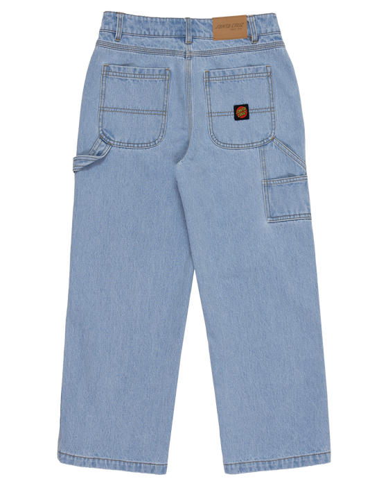 SANTA CRUZ - CLASSIC DOT CARPENTER JEANS LIGHT WASHED INDIGO