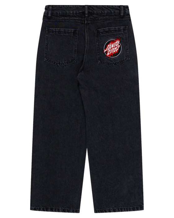 SANTA CRUZ - TWIN FLAMED DOT JEANS WASHED BACK