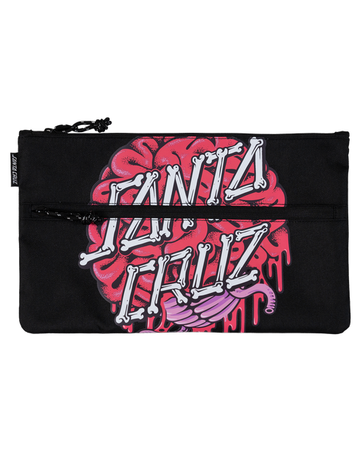 SANTA CRUZ - BRAIN DOT DUAL ZIP PENCIL CASE BLACK
