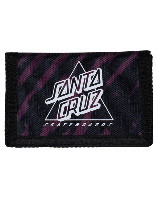 SANTA CRUZ - NOT A DOT HOLLOW VELCRO WALLET MAROON TIE DYE