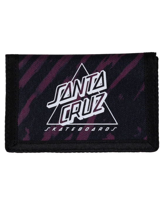 SANTA CRUZ - NOT A DOT HOLLOW VELCRO WALLET MAROON TIE DYE