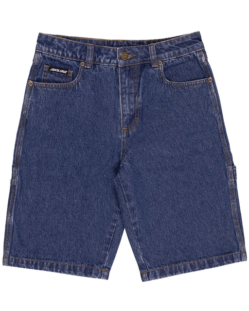 SANTA CRUZ - CLASSIC DOT CARPENTER JEAN SHORT STONE WASH INDIGO