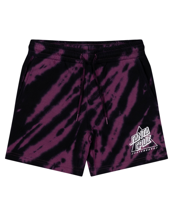 SANTA CRUZ - NOT A DOT HOLLOW TRACK SHORTS MAROON TIE DYE