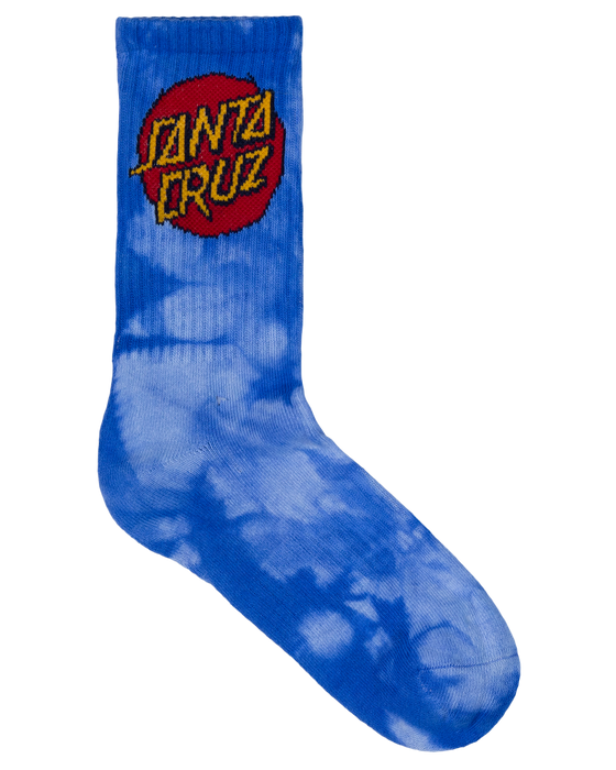 SANTA CRUZ - CRUZ DYE CREW SOCK 2 PACK BLUE TEAL TDYE