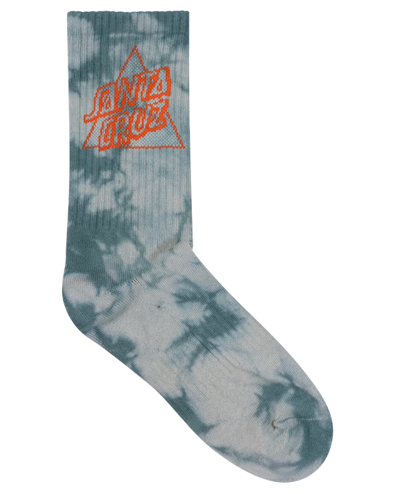 SANTA CRUZ - NOT A DOT CREW SOCK 2 PACK MAROON SLATE TDYE