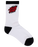 SANTA CRUZ - FLAMED STACK UPSIDE DOWN CREW SOCK 2 PACK WHITE BLACK