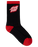 SANTA CRUZ - FLAMED STACK UPSIDE DOWN CREW SOCK 2 PACK WHITE BLACK