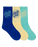 SANTA CRUZ - OPUS DOT CREW SOCK 3 PACK COBALT BUTTER TEAL
