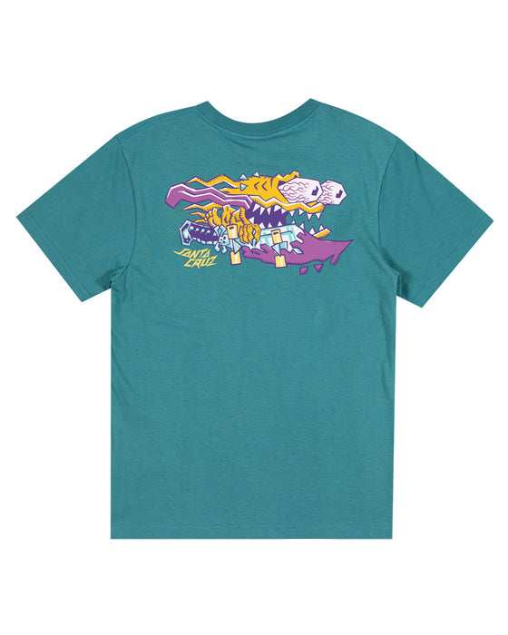SANTA CRUZ - MEEK SCRATCHED SLASHER TEE TEAL