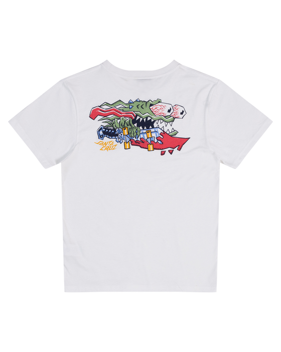 SANTA CRUZ - MEEK SCRATCHED SLASHER TEE WHITE